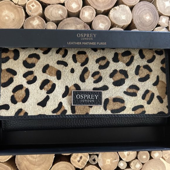 Osprey London by Graeme Ellisdon London Matinee Leopard-print purse/wallet NWT - Picture 1 of 6